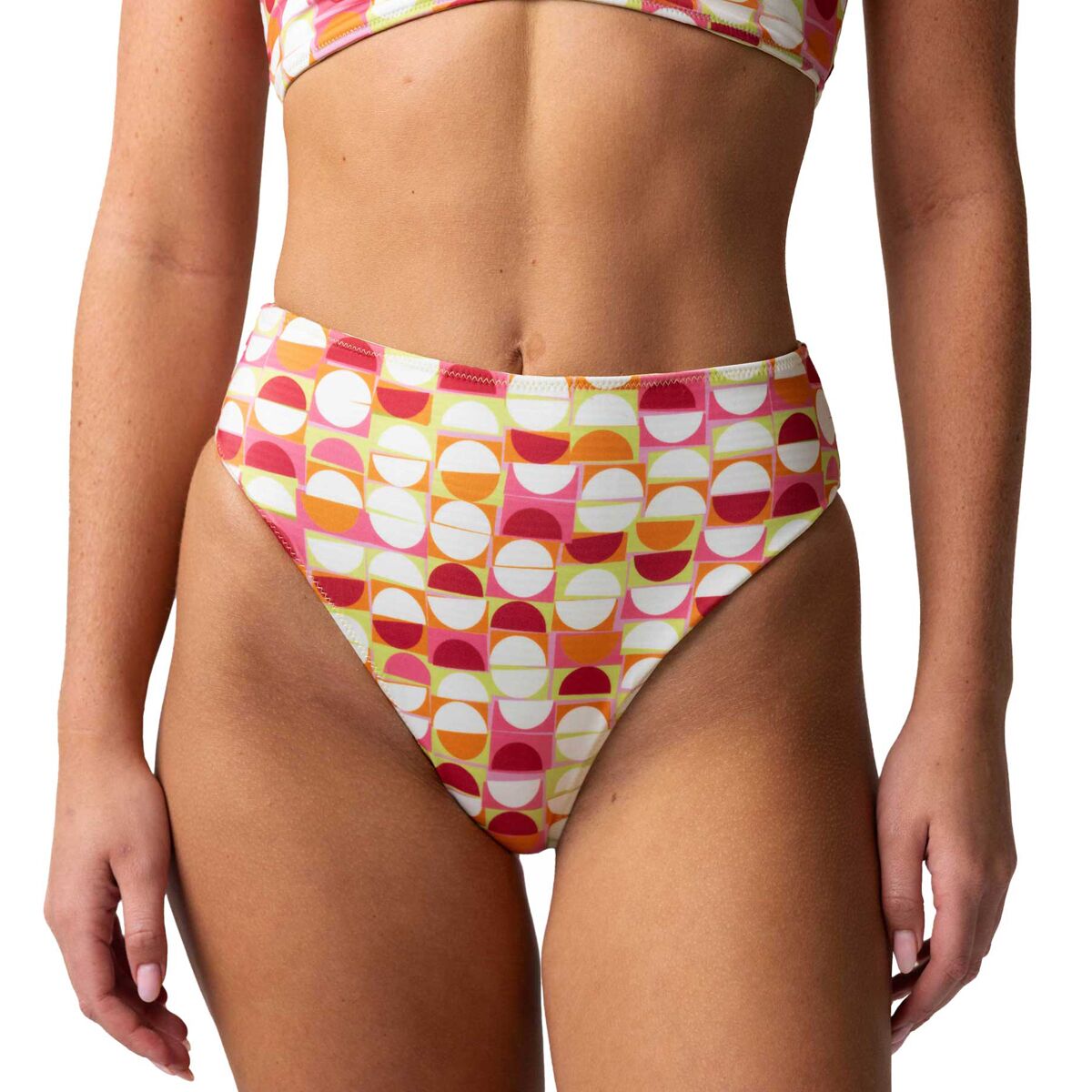 Image of Nani Swimwear Reversible High Leg Bikini Bottom - Women's Citrus, S