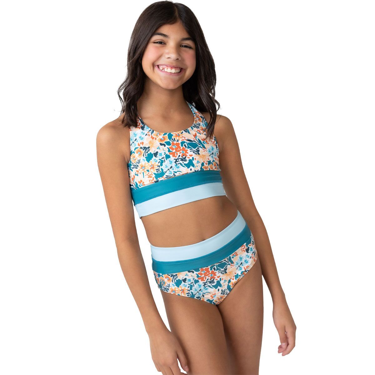 Image of Nani Swimwear Cut Back Crop Set - Girls' Arches, 8