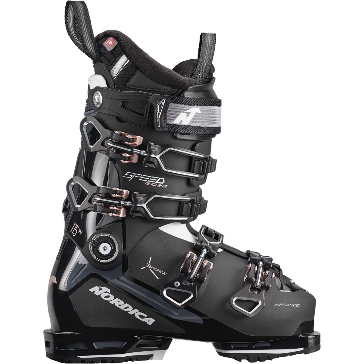Nordica Speedmachine 3 115 Ski Boot - 2024 - Women's Black/Anthracite/Rose, 26.5