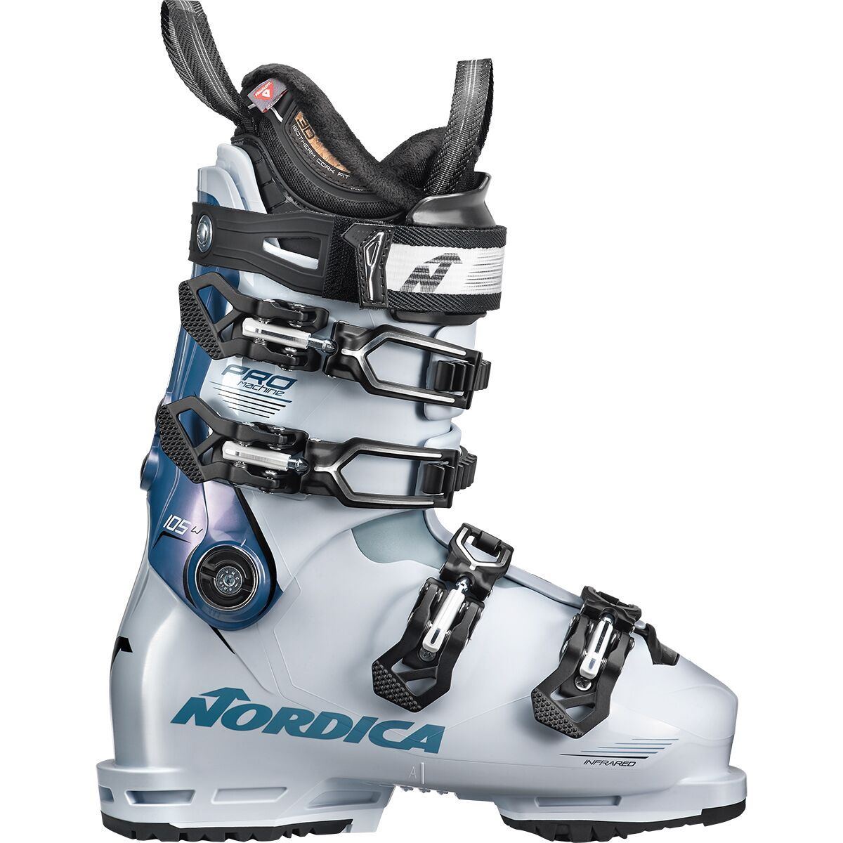 Nordica Promachine 105 Ski Boot - 2026 - Women's White/Light Blue/Black, 23.5
