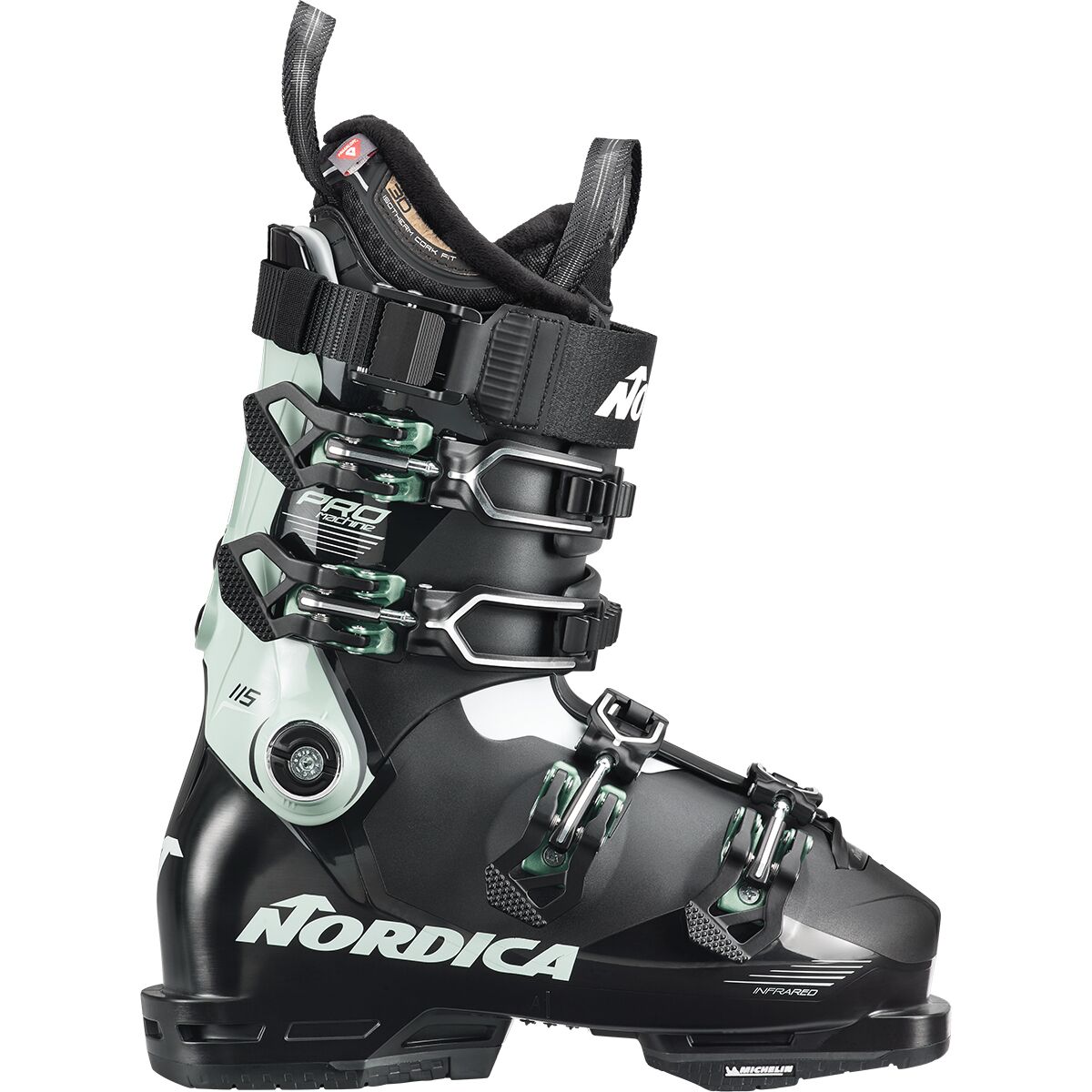 Nordica Nordica Promachine 115 Ski Boot - 2025 - Women's Black/Green/White, 26.5