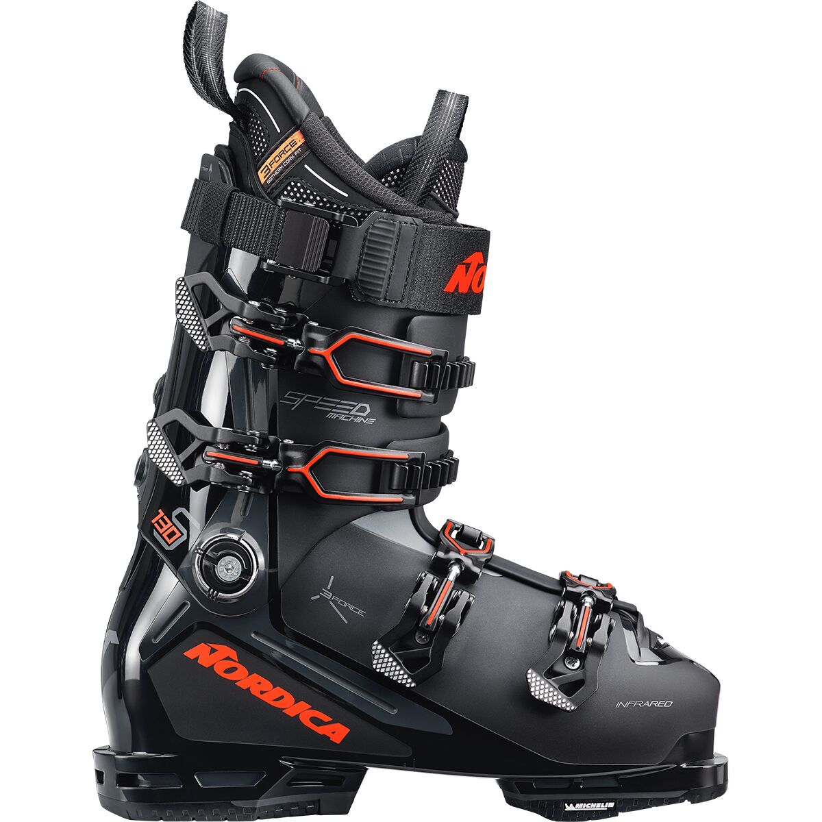 Nordica Nordica Speedmachine 3 130 S Ski Boot - 2025 Black/Red, 25.5