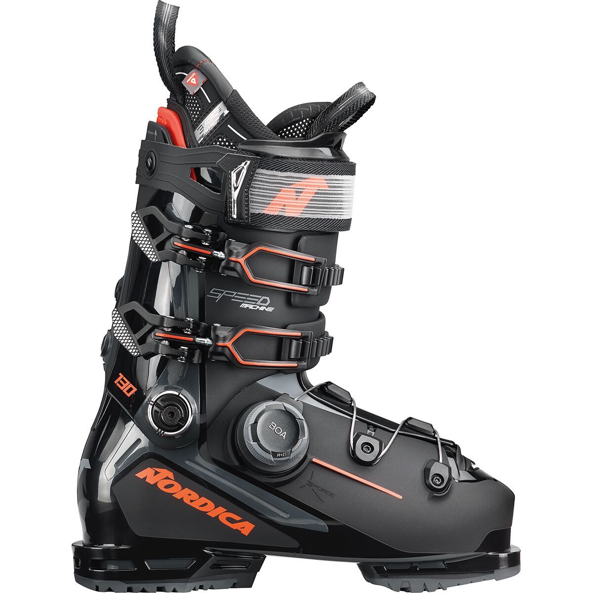 Nordica Speedmachine 3 Boa 130 Ski Boot - 2025 Black/Anthracite/Red, 29.5