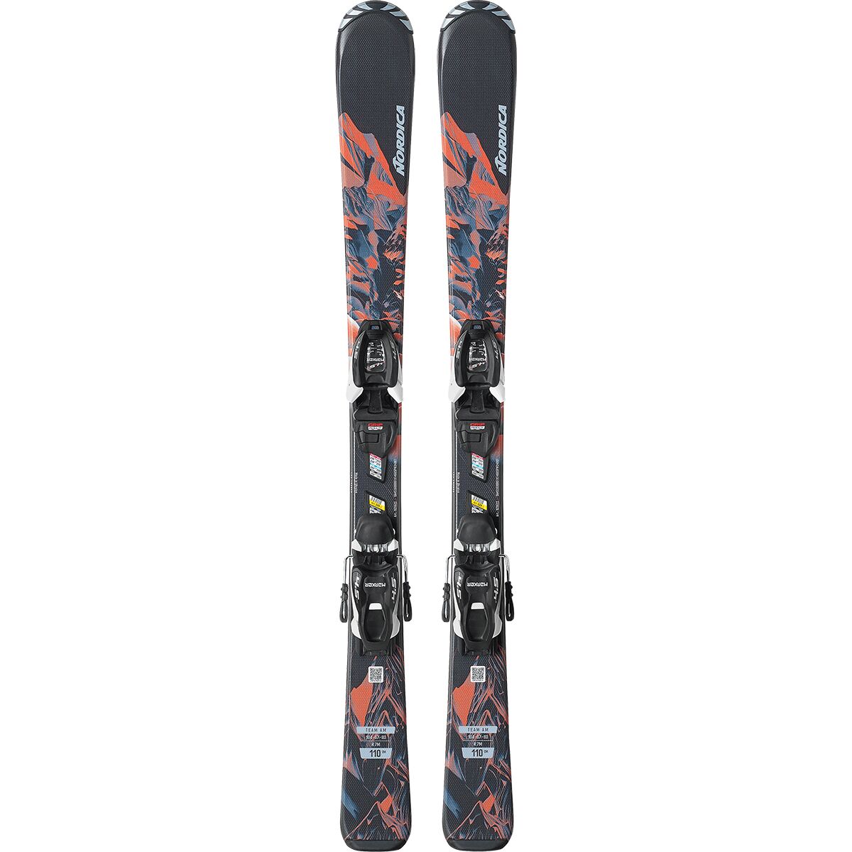 Nordica Nordica Team AM FDT + J4.5 Ski - 2025 - Kids' Black/Red/Blue, 80cm