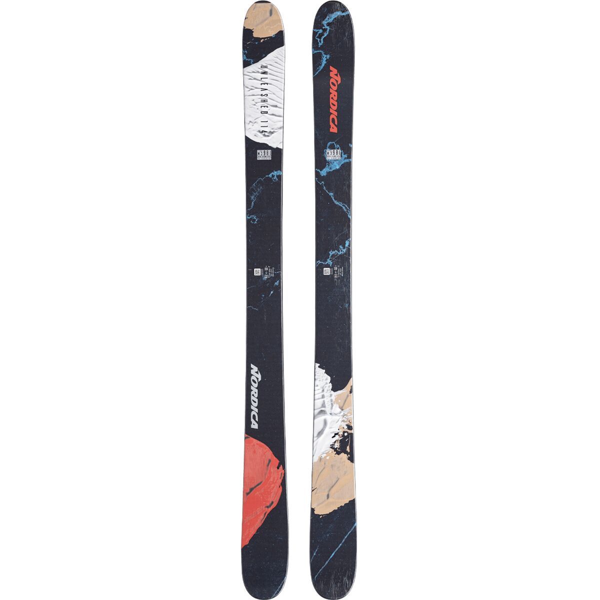 Image of Nordica Unleashed 114 Ski - 2025 Blue/Red/Brown, 180cm