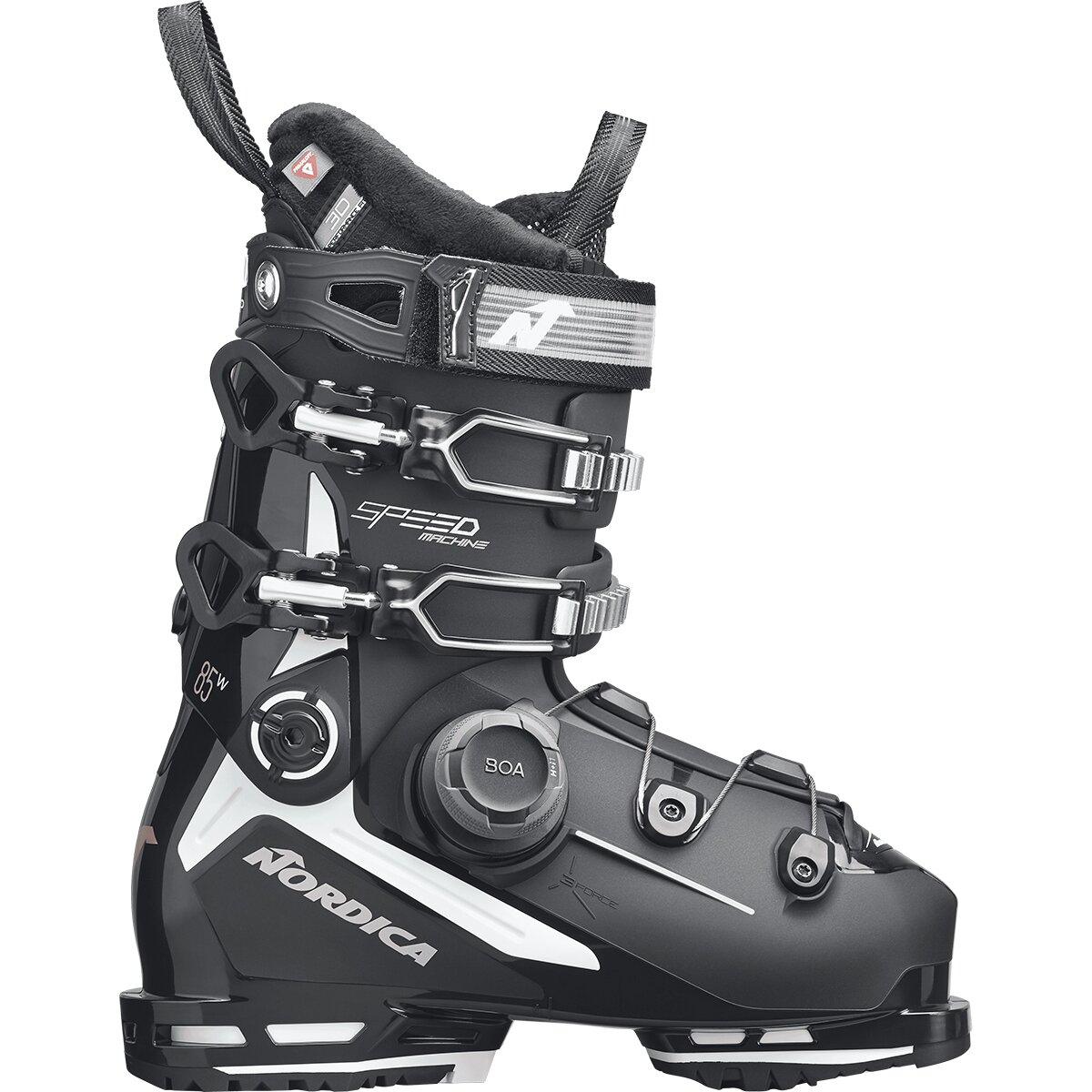 Image of Nordica Speedmachine 3 85 BOA Ski Boot - 2027 - Women's Black/White/Pink, 24.5