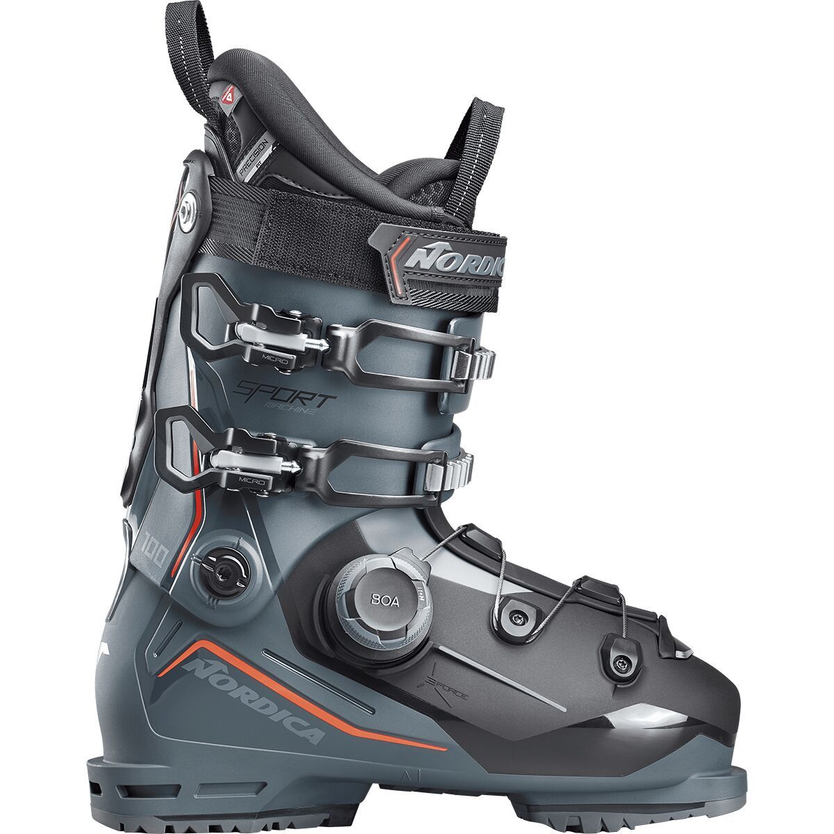 Nordica Sportmachine 3 100 BOA Ski Boot - 2026 Green/Black/Red, 31.5