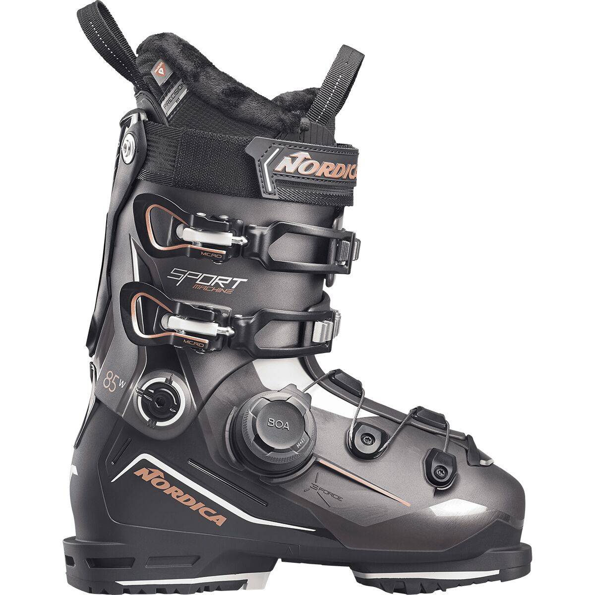 Image of Nordica Sportmachine 3 85 BOA Ski Boot - 2027 - Women's Bronze/Black/Pink, 27.5