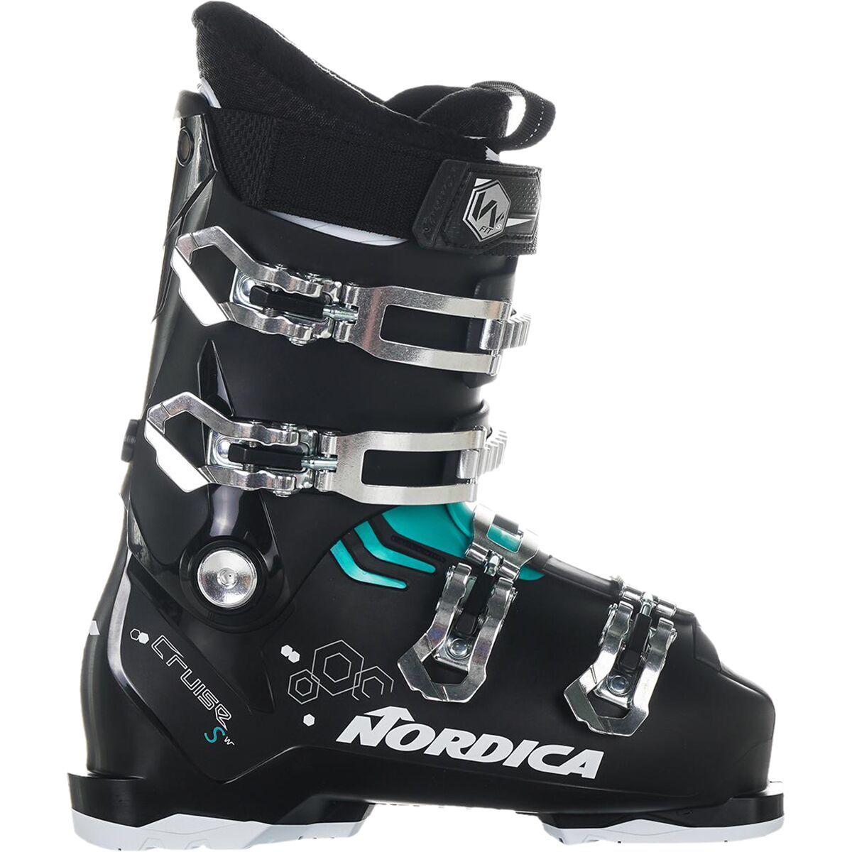 Image of Nordica The Cruise S Ski Boot - Women's Black/Light Blue, 23.5