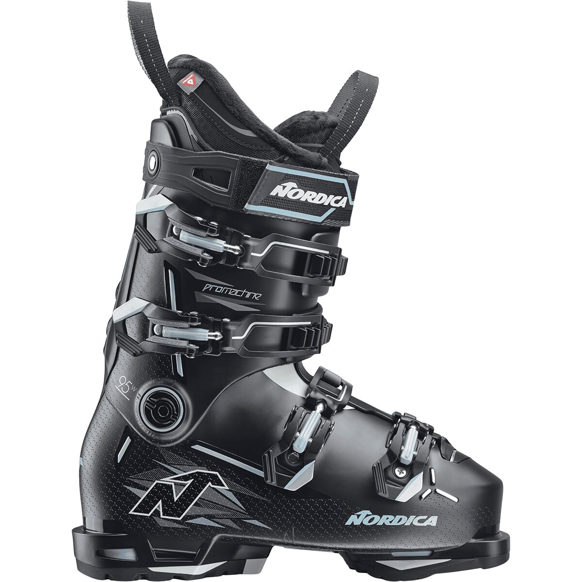 Image of Nordica Promachine 3 95 Ski Boot - 2027 - Women's Black/Light Blue/White, 23.5