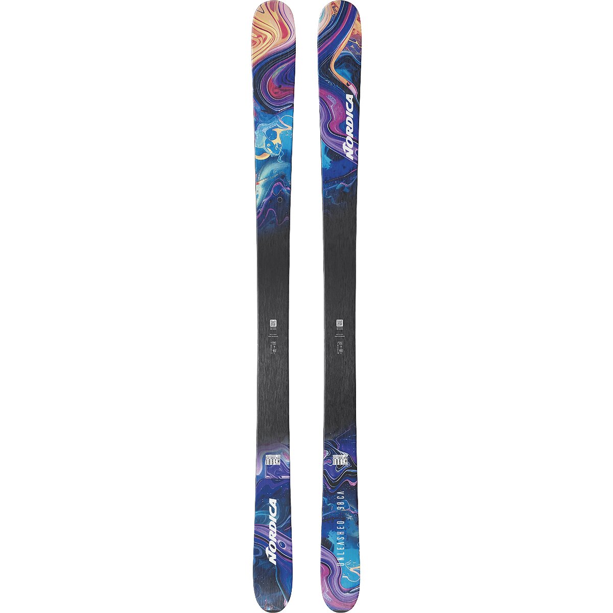 Image of Nordica Unleashed 98 CA Ski - 2027 Blue/Orange, 180cm