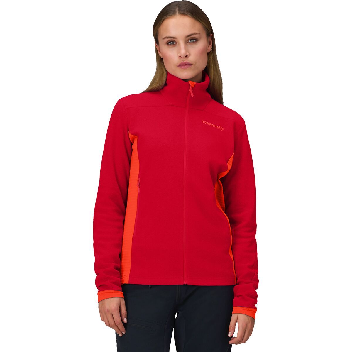 Image of Norrona Falketind Warm1 Fleece Jacket - Women's Aura Orange, XS
