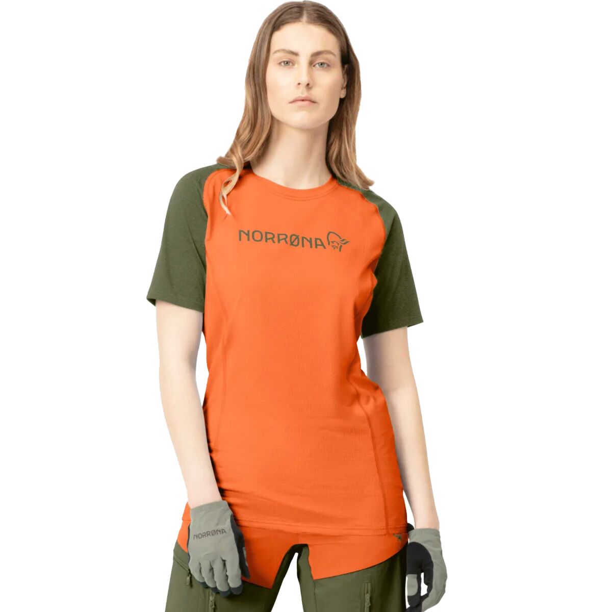 Norrona Norrona Fjora Equaliser Lightweight T-Shirt - Women's Orange Alert, S