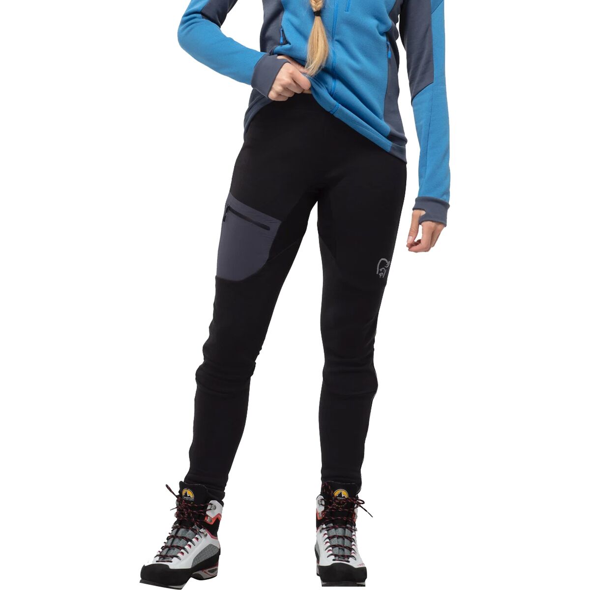 Image of Norrona Trollveggen Warmwool2 Stretch Tight - Women's Caviar, L