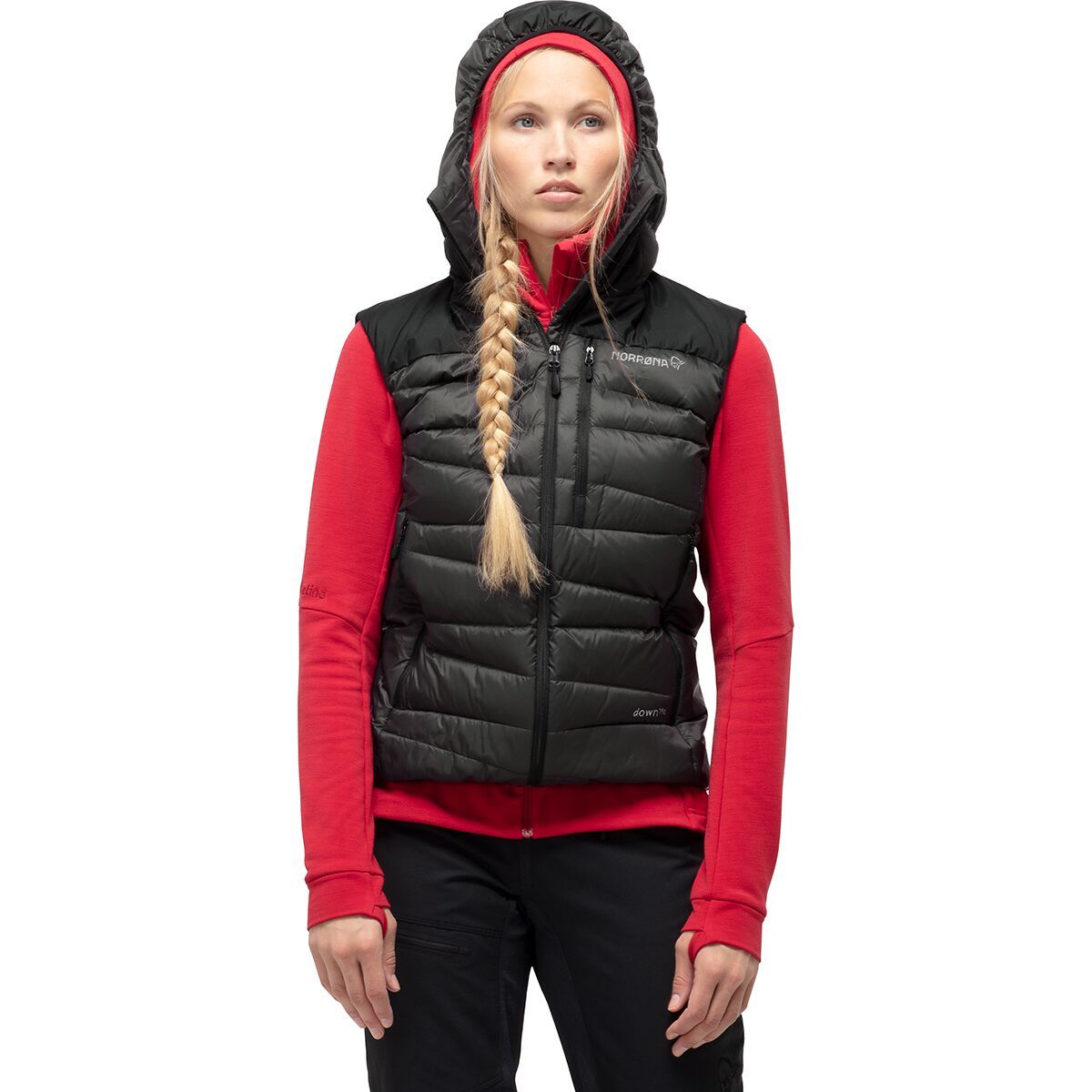 Image of Norrona Falketind 750 Down Vest - Women's Caviar, M
