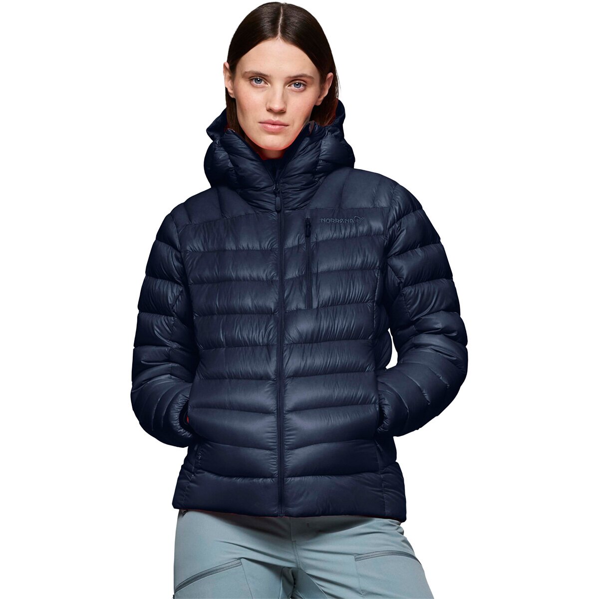 Image of Norrona Lyngen Down850 Hooded Jacket - Women's Indigo Night, XS