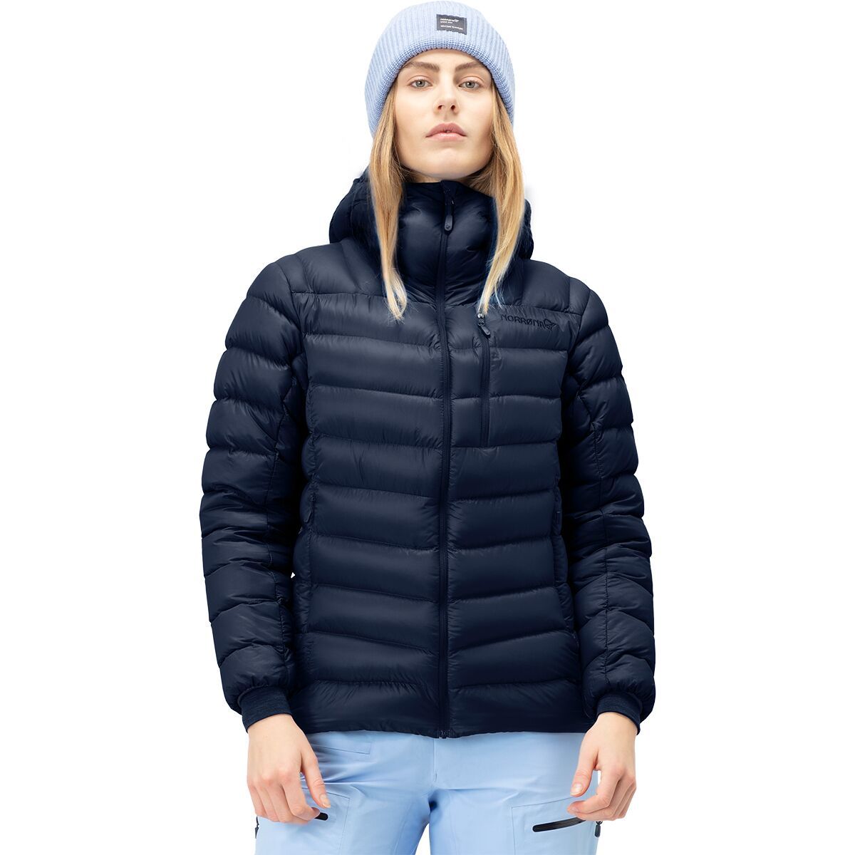 Image of Norrona Lyngen Down850 Hooded Jacket - Women's Indigo Night, M