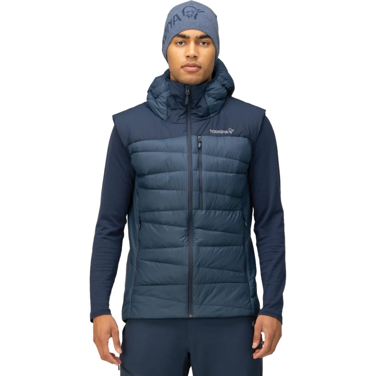 Image of Norrona Falketind Down750 Vest - Men's Indigo Night, L