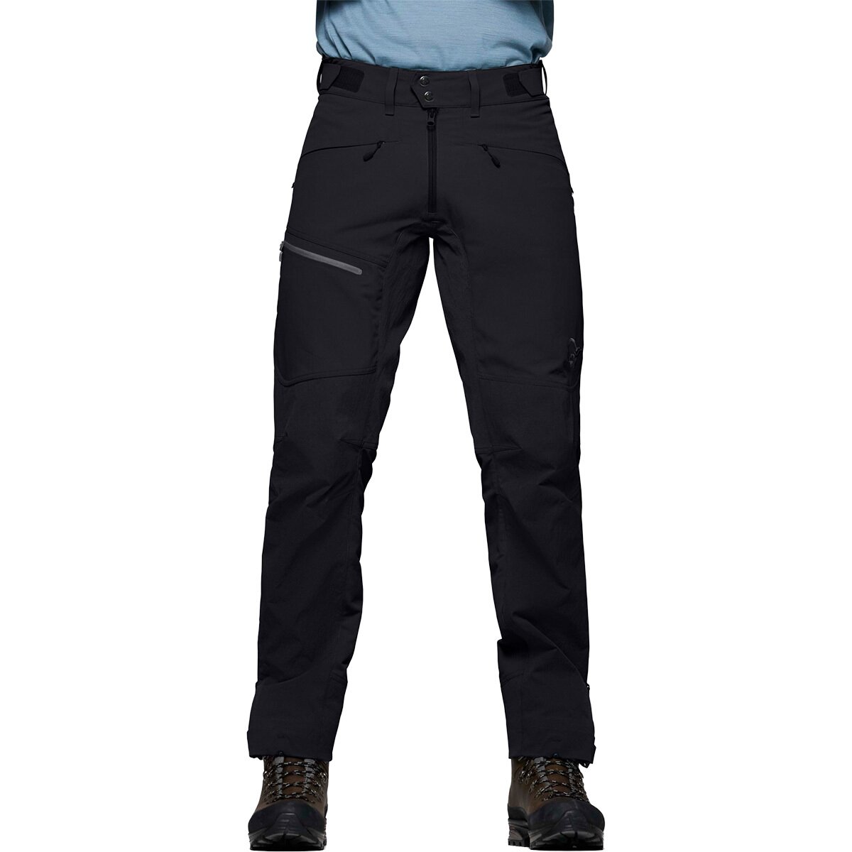 Image of Norrona Falketind Flex1 Heavy Duty Pant - Men's Caviar/Zip Grey, XL