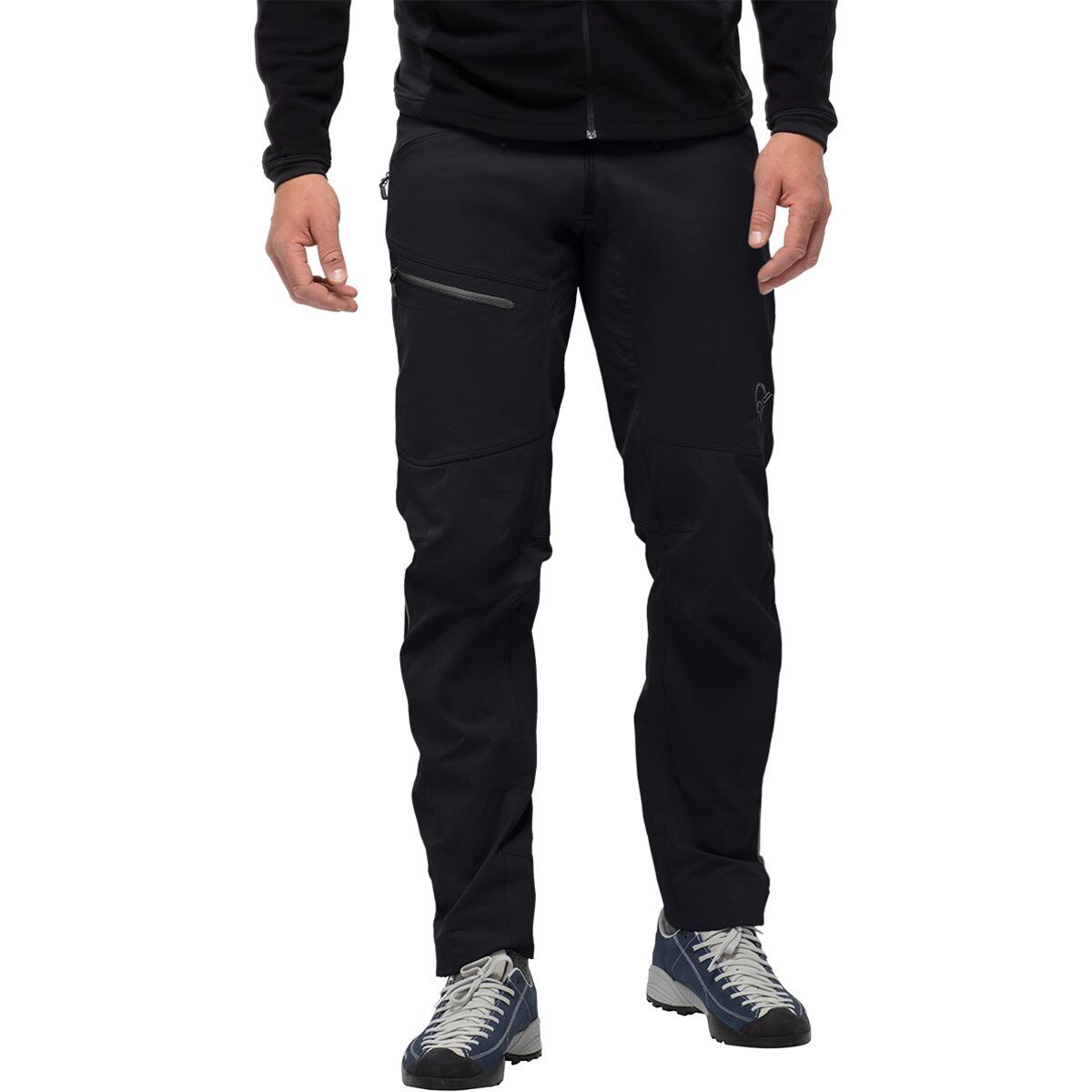 Image of Norrona Falketind Flex1 Heavy Duty Pant - Men's Caviar/Zip Grey, M