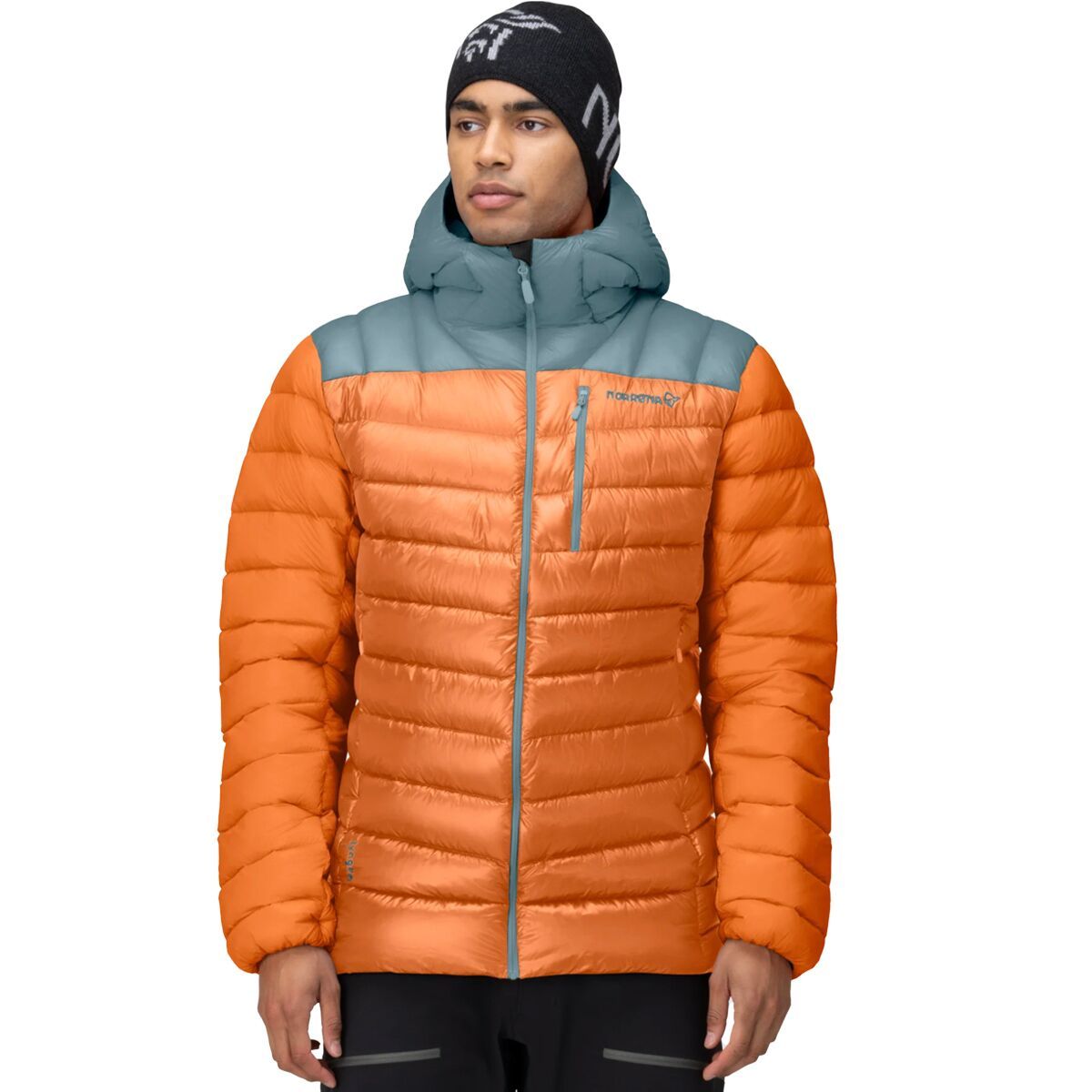 Image of Norrona Lyngen Down850 Hooded Jacket - Men's Gold Flame, S