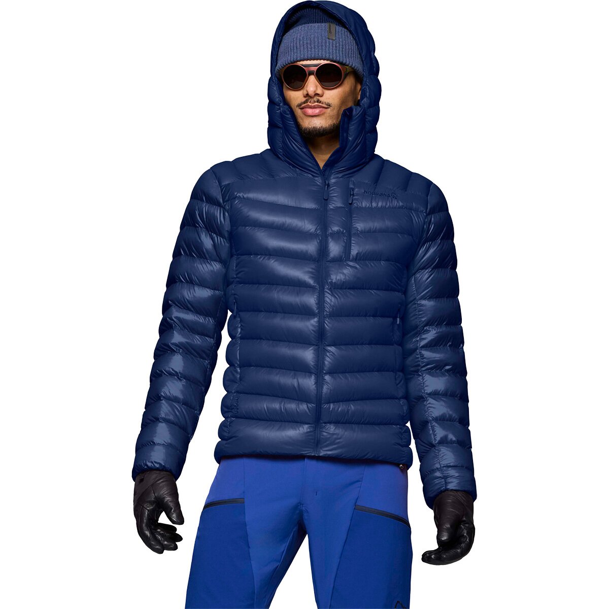 Image of Norrona Lyngen Down850 Hooded Jacket - Men's Indigo Night, L