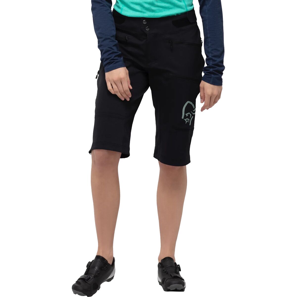 Norrona Norrona Fjora Flex1 Heavy Duty Short - Women's Caviar/Castor Grey, S