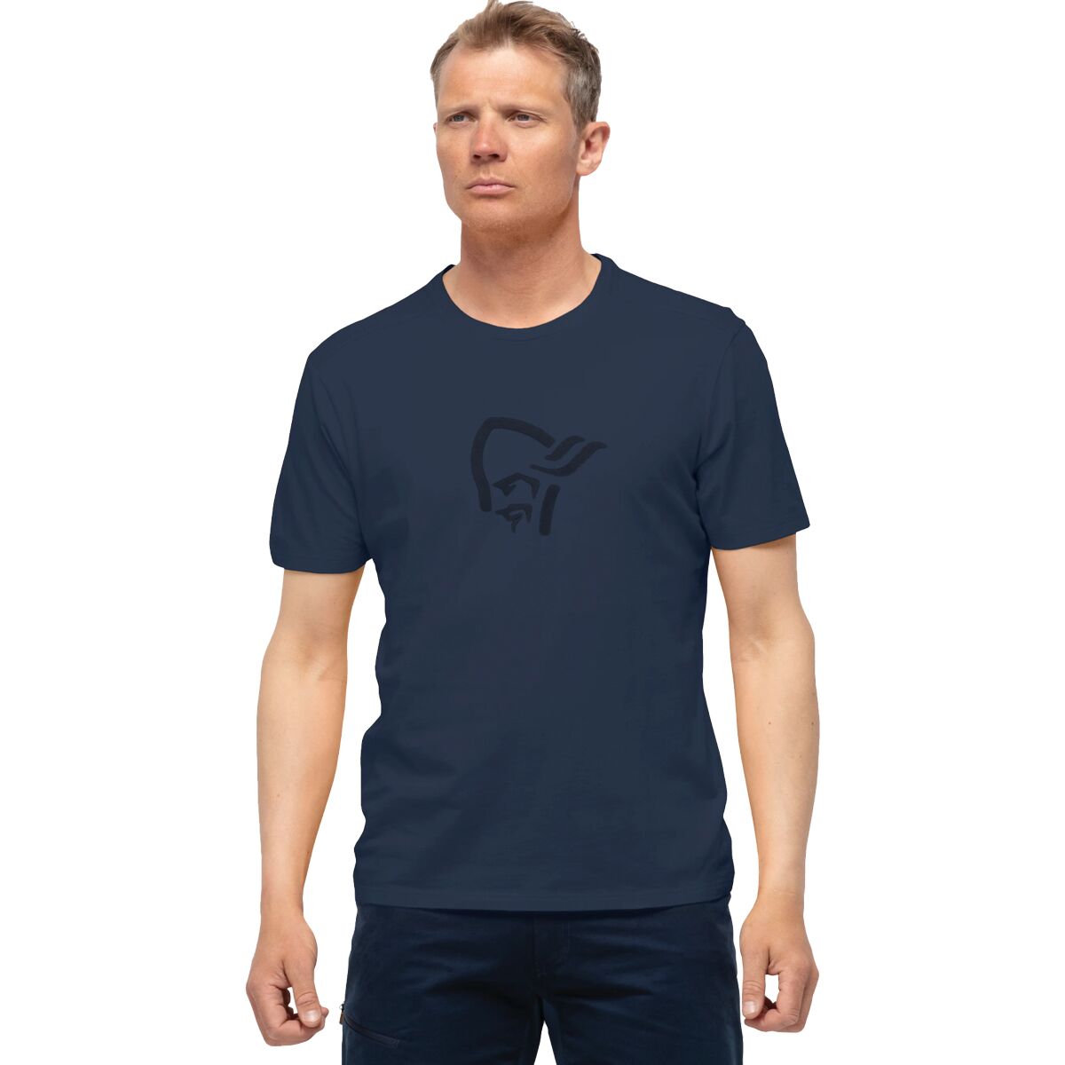 Image of Norrona /29 Cotton Viking T-Shirt - Men's Indigo Night/Sky Captain, S