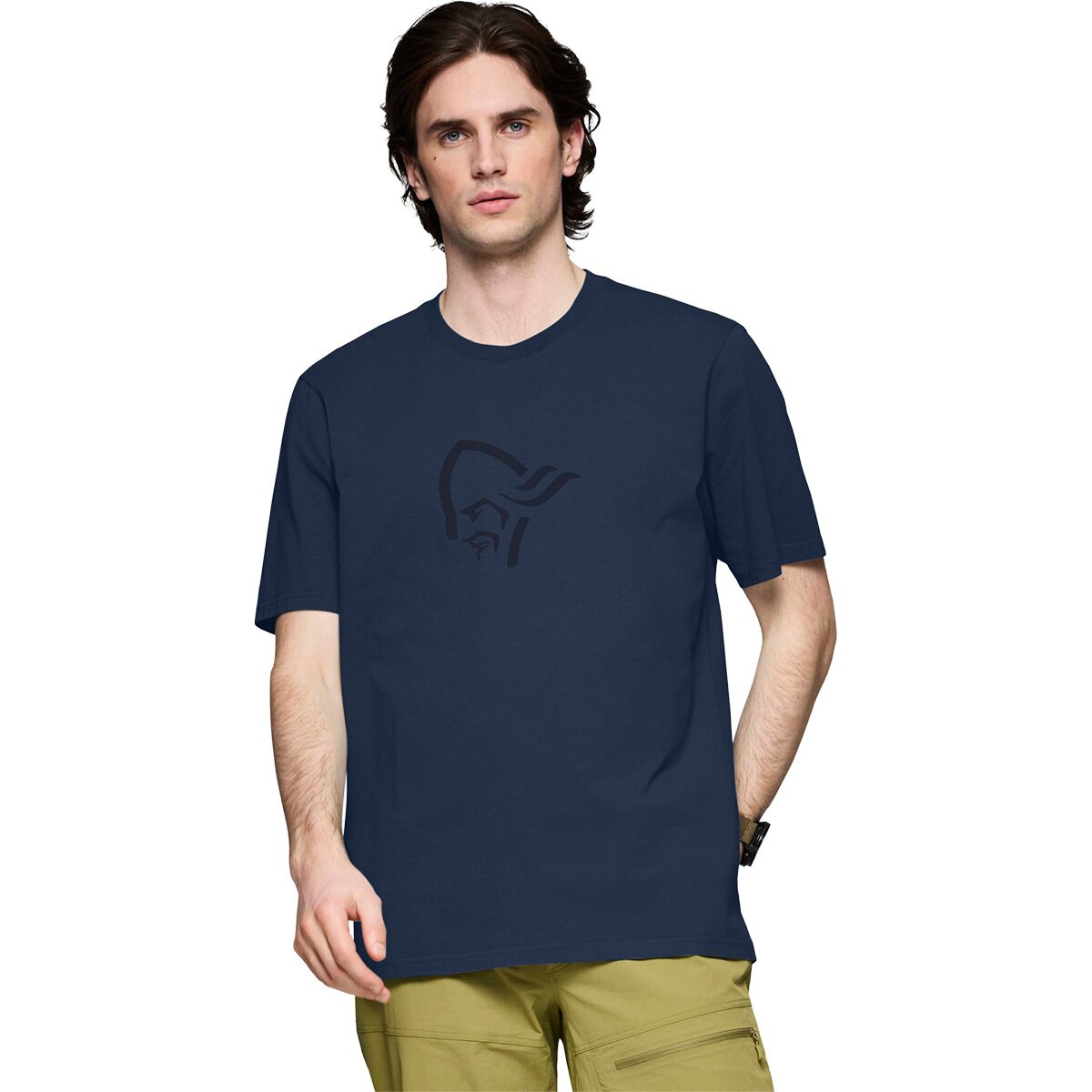 Image of Norrona /29 Cotton Viking T-Shirt - Men's Indigo Night/Sky Captain, L