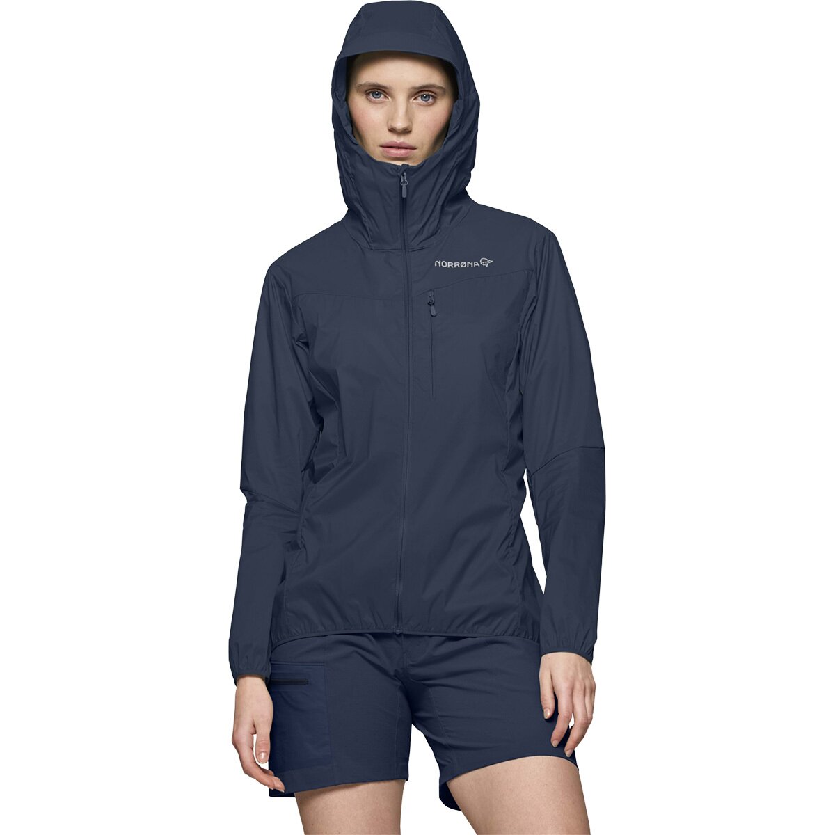Image of Norrona Falketind Aero60 Hooded Jacket - Women's Indigo Night, L