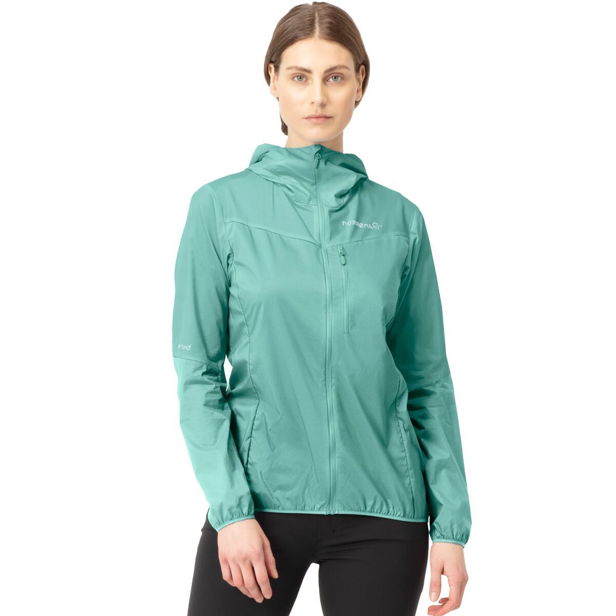 Image of Norrona Falketind Aero60 Hooded Jacket - Women's Malachite Green, M