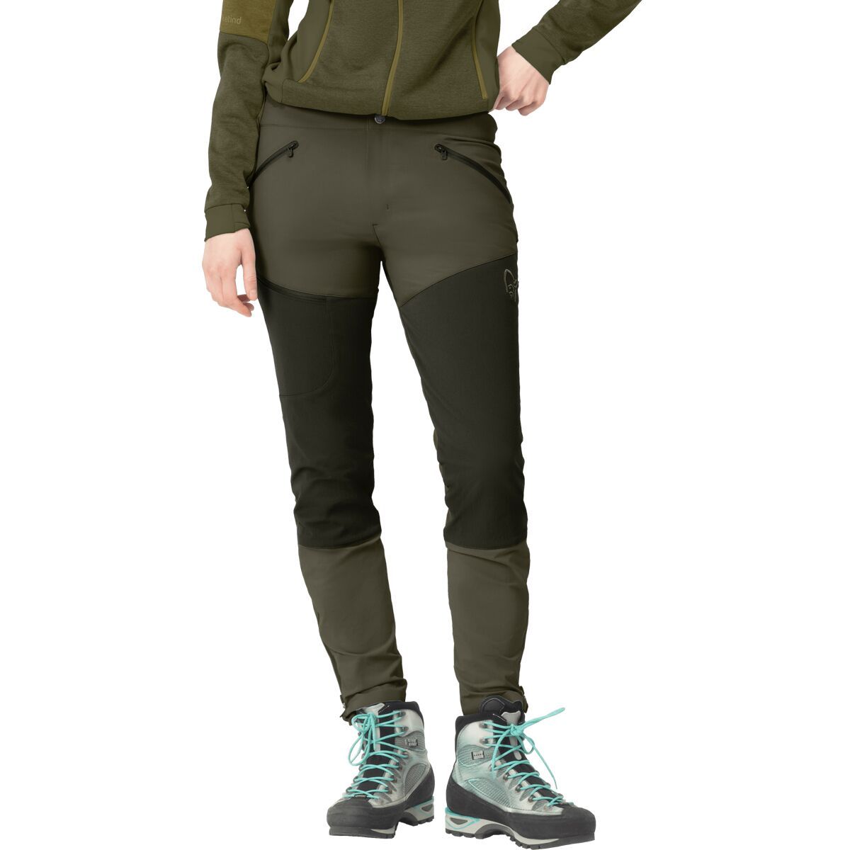 Image of Norrona Falketind Rugged Slim Pant - Women's Olive Night/Rosin, M