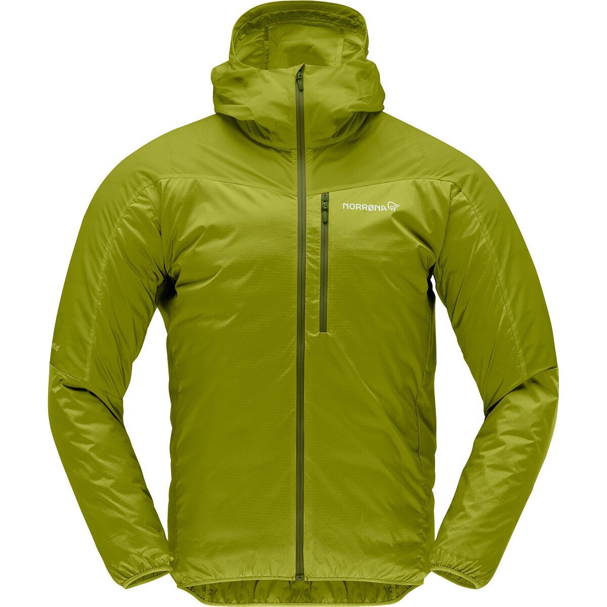 Image of Norrona Falketind Aero60 Hood Windbreaker - Men's Golden Lime, S