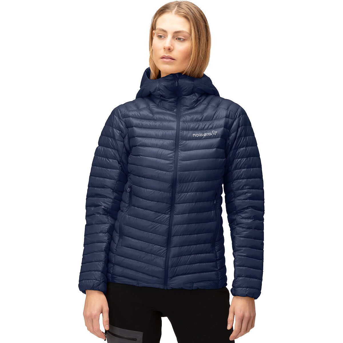 Image of Norrona Trollveggen Superlight Down850 Hooded Jacket - Women's Indigo Night, L