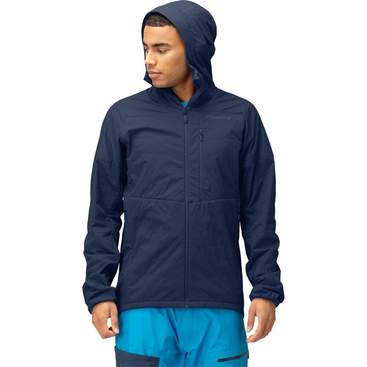 Image of Norrona Lyngen Alpha100 Zip Hooded Jacket - Men's Indigo Night, M