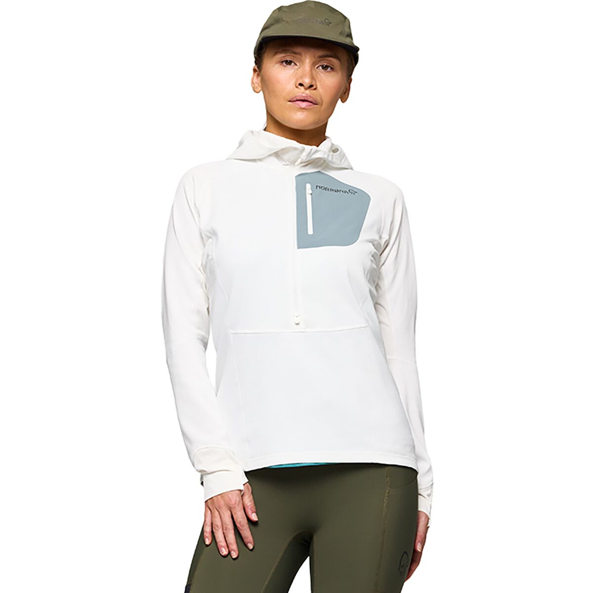 Image of Norrona Senja Warm1 Hooded Jacket - Women's Snow White/Trooper, M