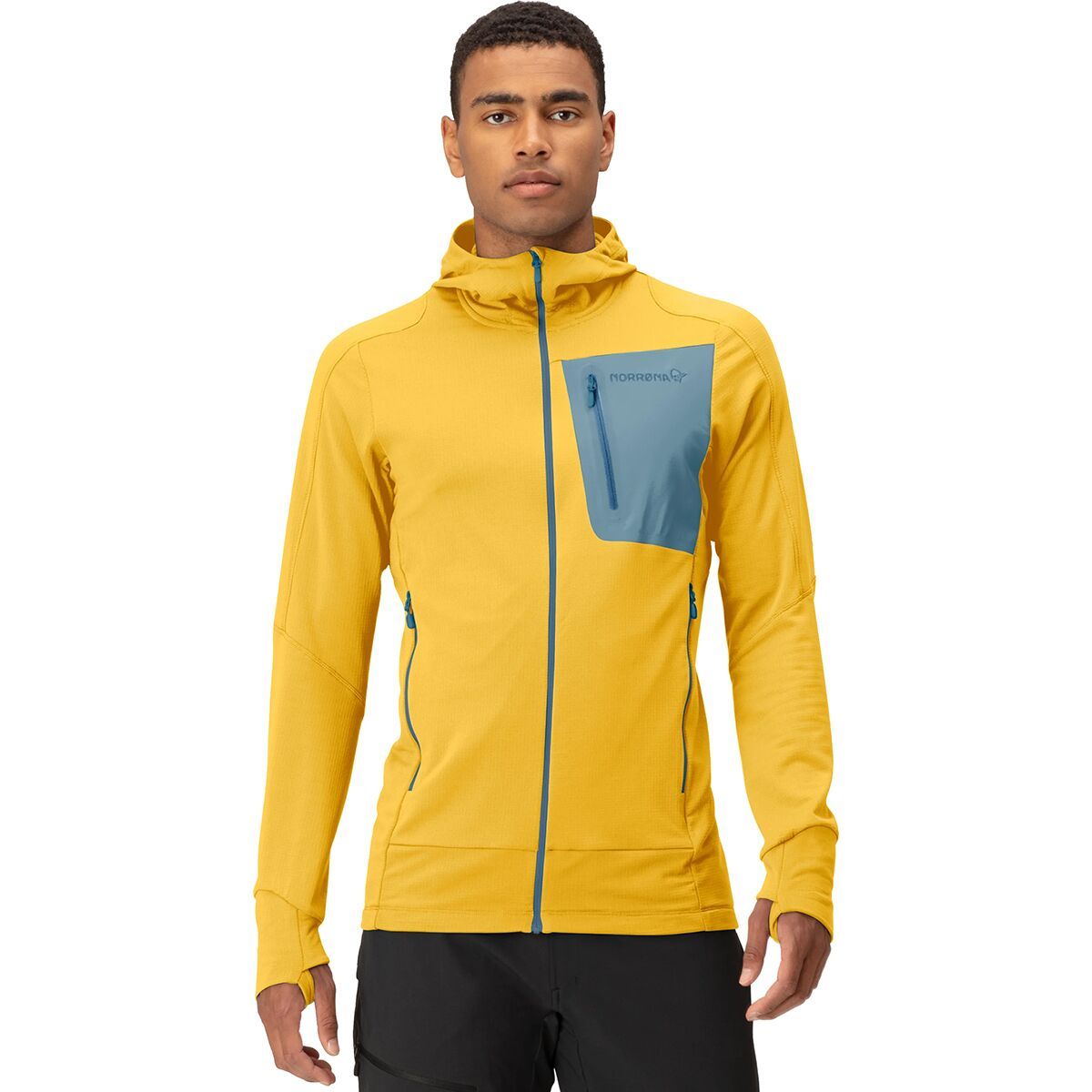 Image of Norrona Falketind Power Grid Hooded Jacket - Men's Calendula, M