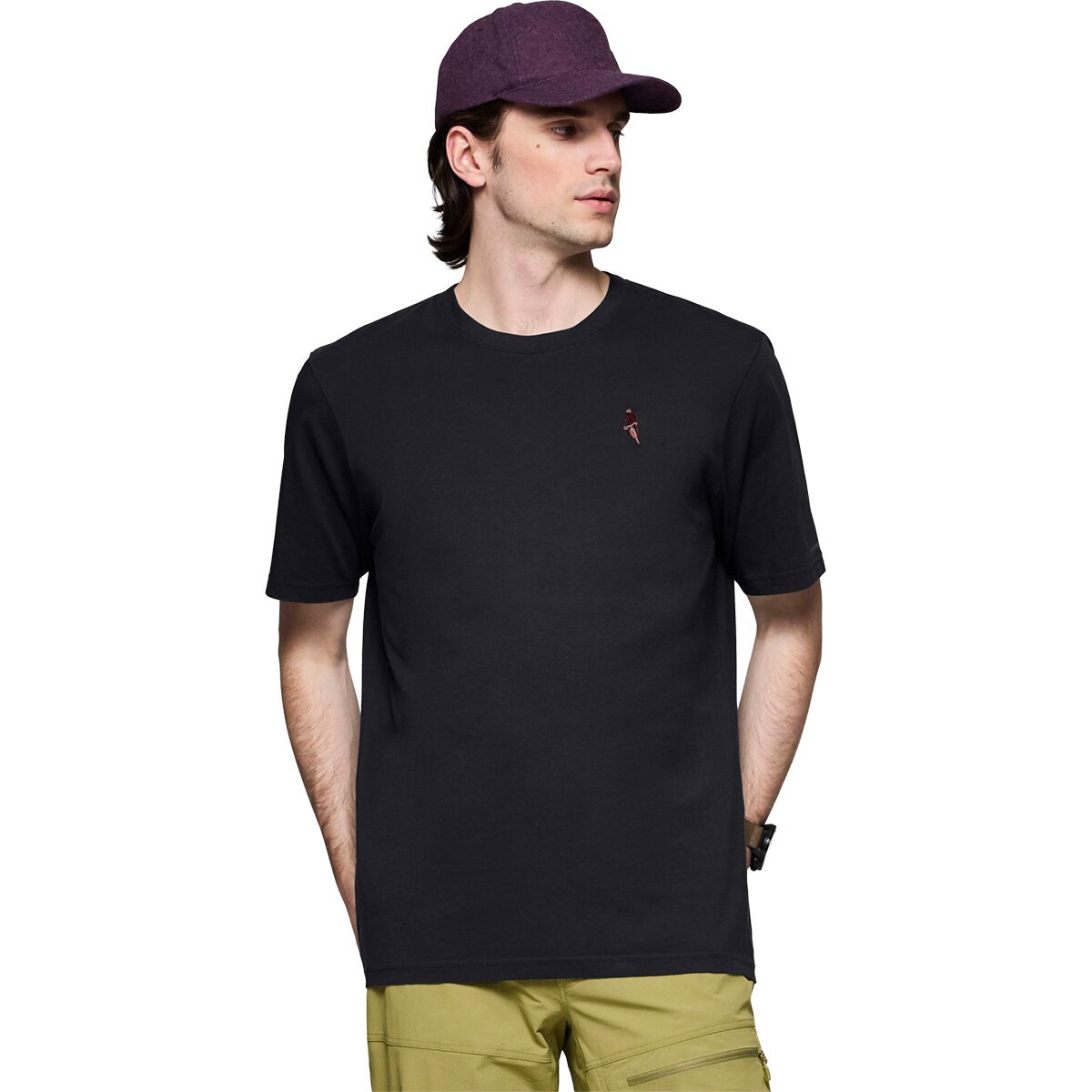 Image of Norrona /29 Cotton Activity Embroidery T-Shirt - Men's Caviar, S