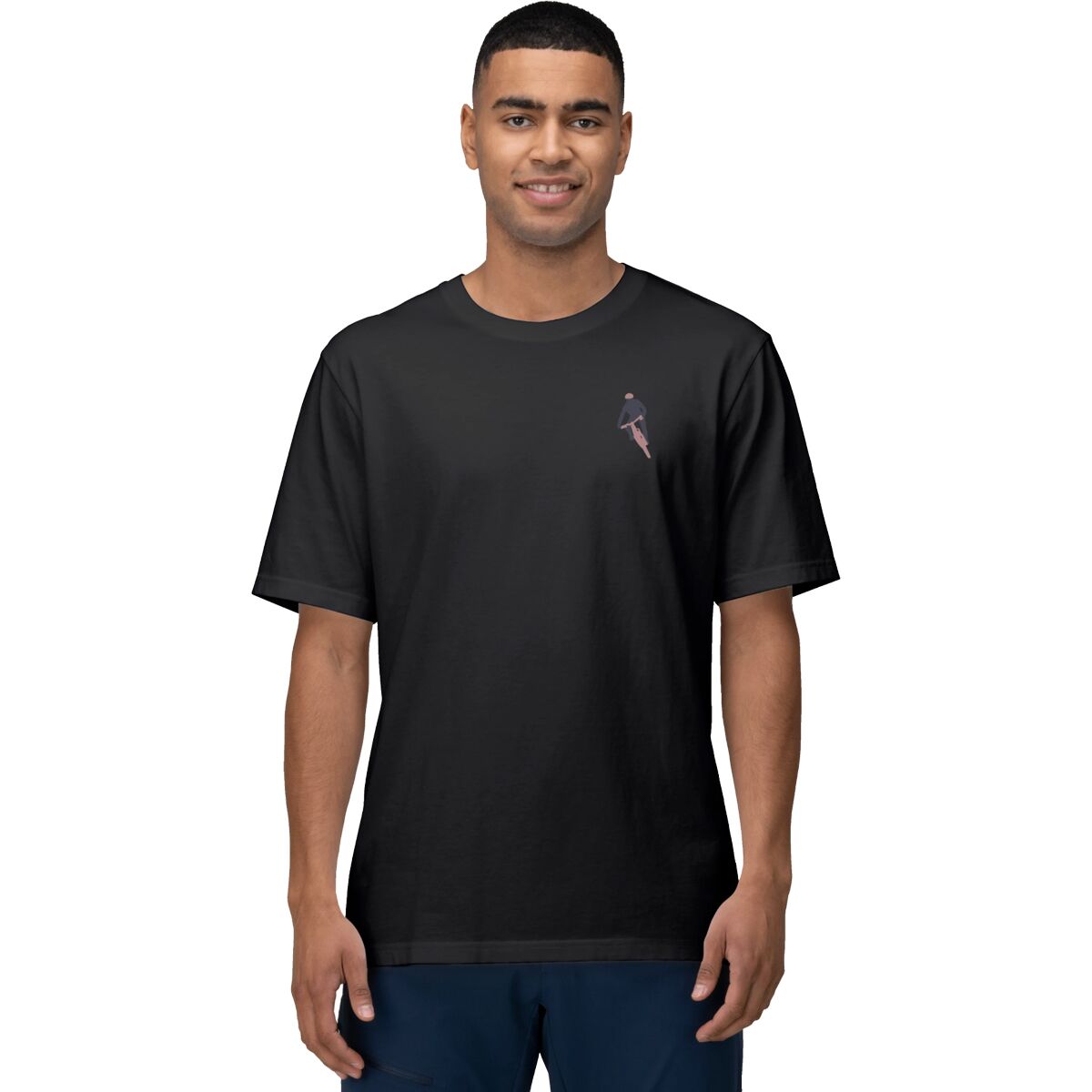 Image of Norrona /29 Cotton Activity Embroidery T-Shirt - Men's Caviar, S