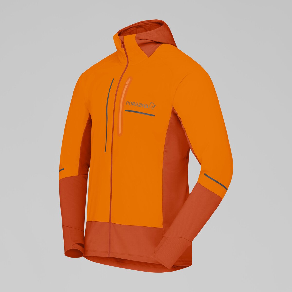 Norrona Senja Alpha90 Zip Hooded Jacket - Men's - Clothing