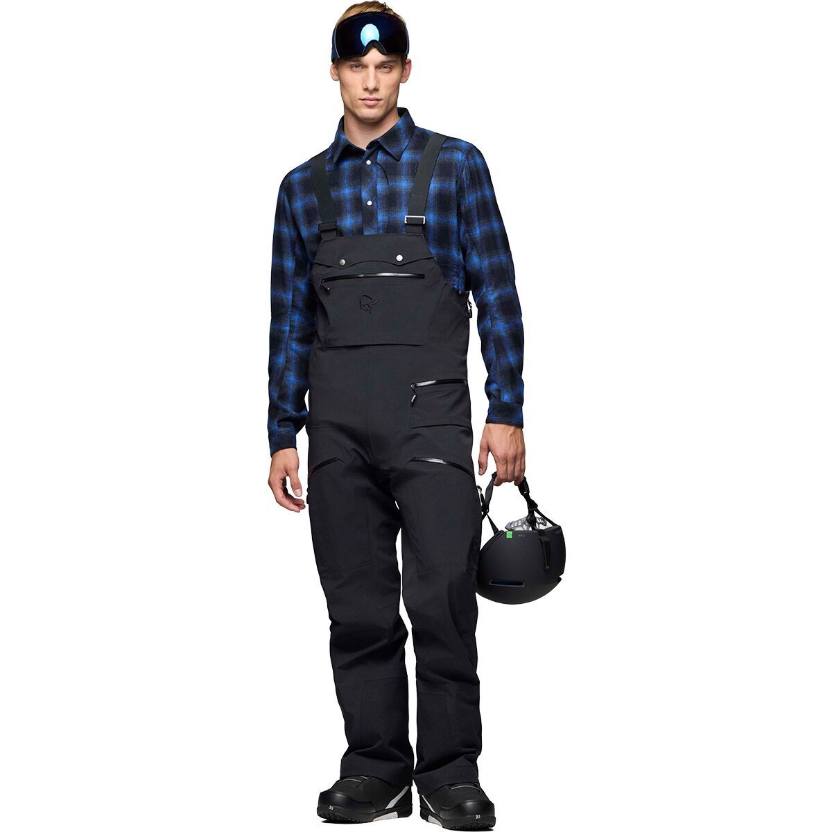 Image of Norrona Tamok Gore-Tex Performance Shell Bib Pant - Men's Caviar, S