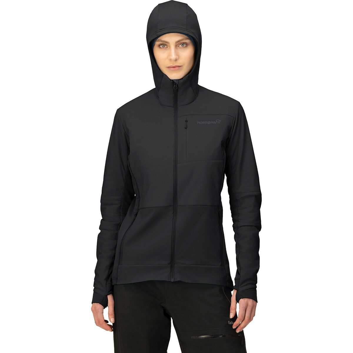 Image of Norrona Falketind Alpha90 Insulated Zip Hooded Jacket - Women's Caviar, M
