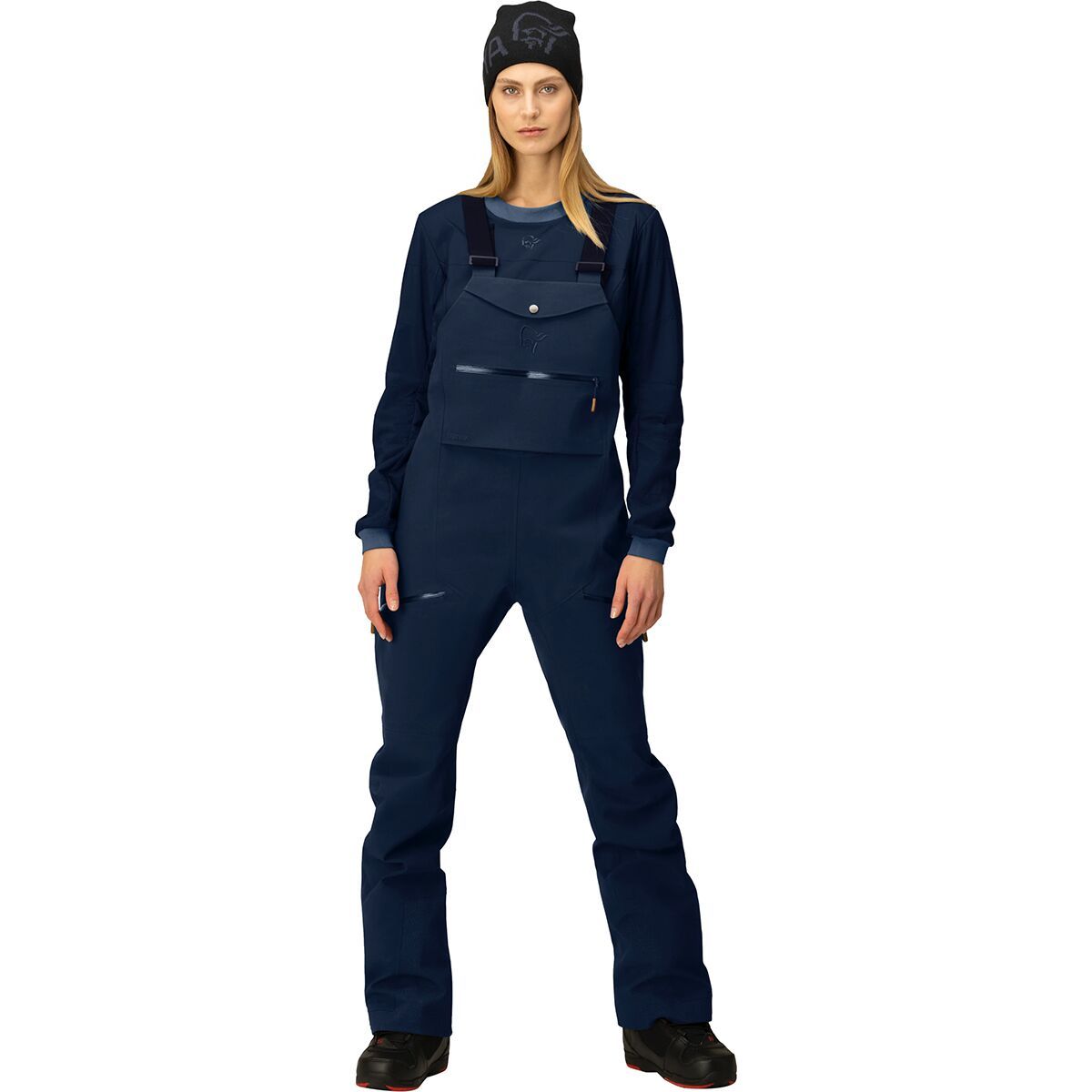 Image of Norrona Tamok Gore-Tex Performance Shell Bib Pant - Women's Indigo Night, M