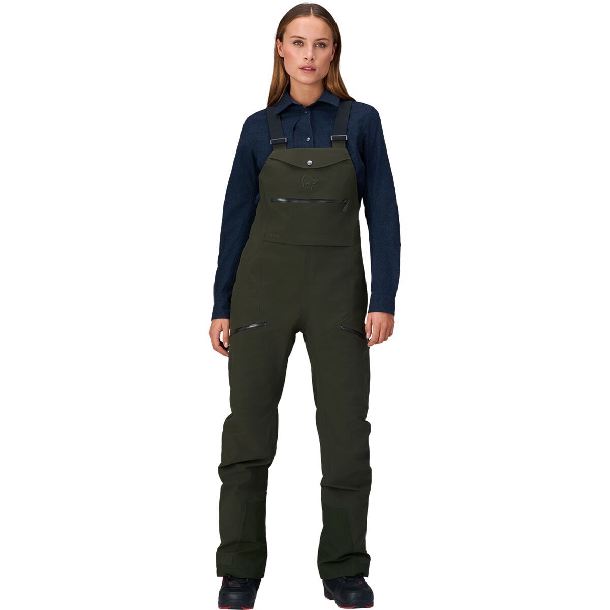 Image of Norrona Tamok Gore-Tex Performance Shell Bib Pant - Women's Rosin, XS