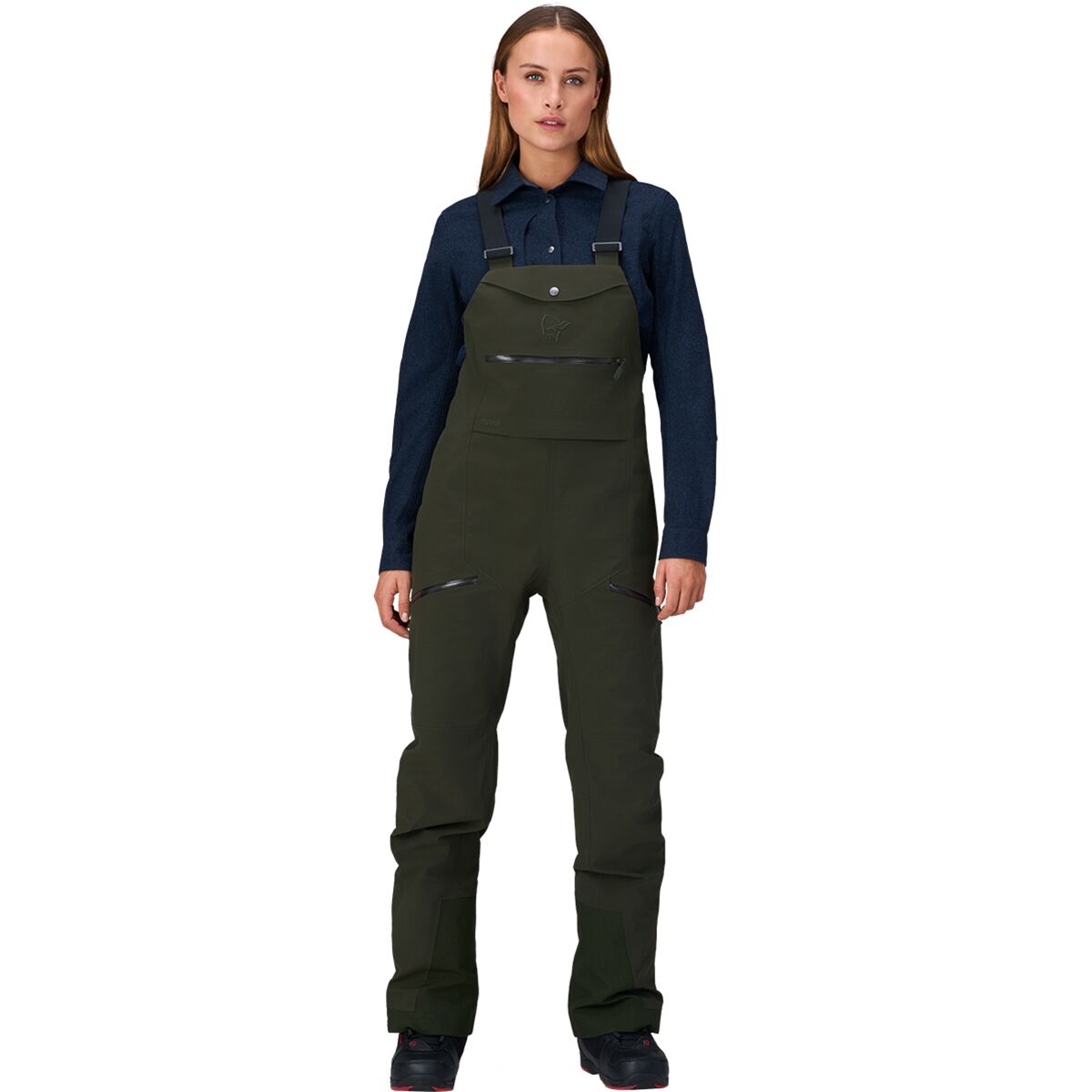 Image of Norrona Tamok Gore-Tex Performance Shell Bib Pant - Women's Rosin, XS