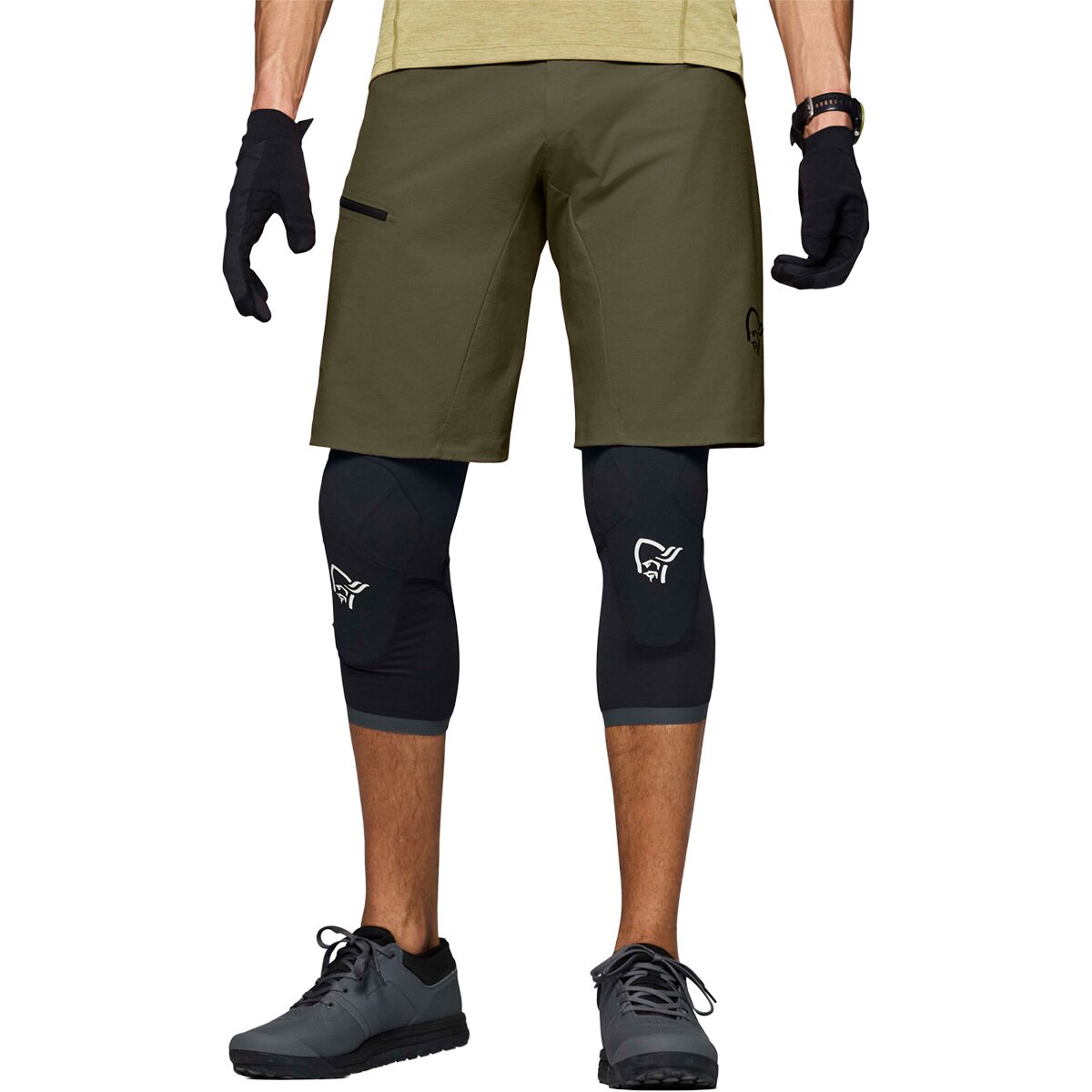 Image of Norrona Fjora Flex1 Light Short - Men's Olive Night, XL