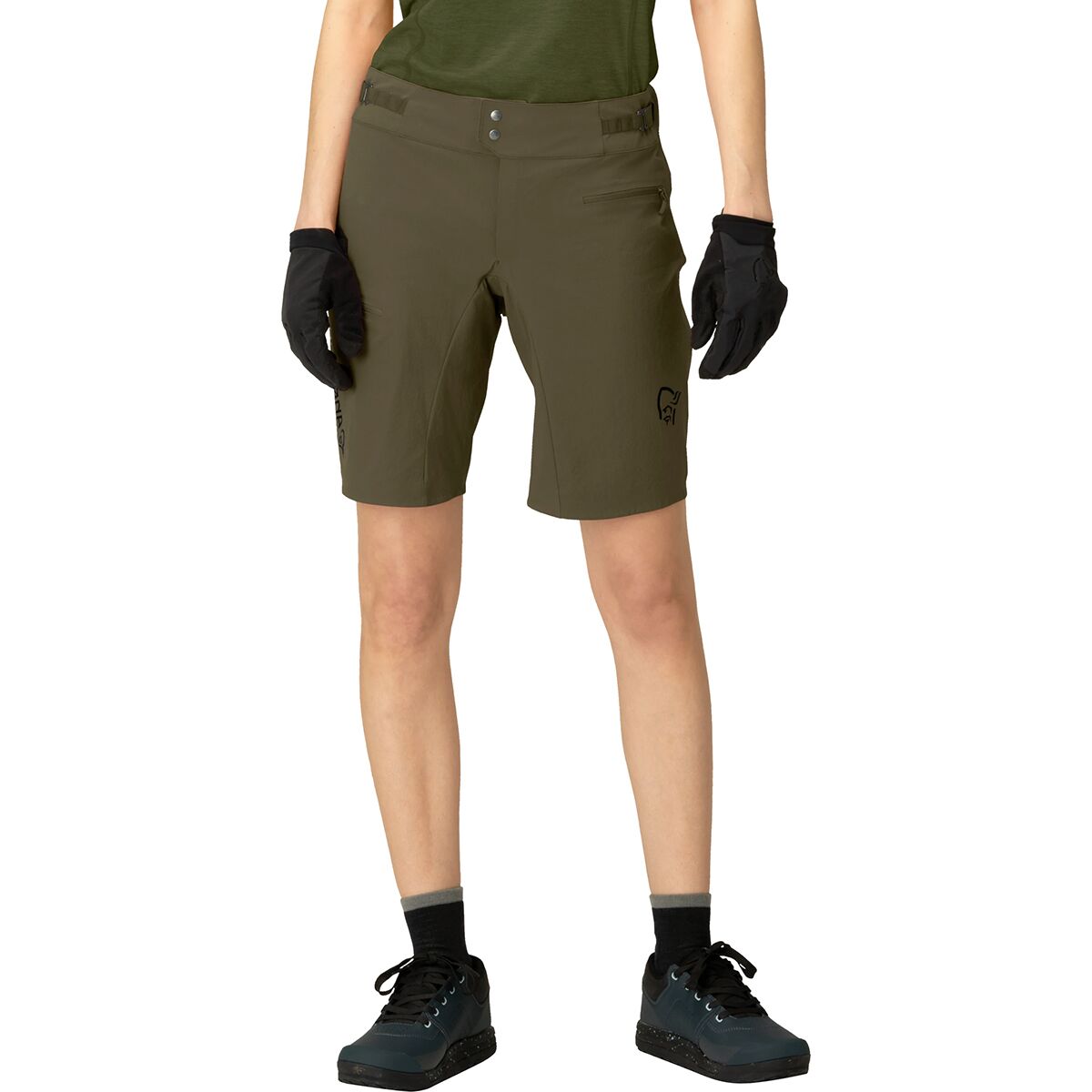 Norrona Norrona Fjora Flex1 Light Short - Women's Olive Night, L
