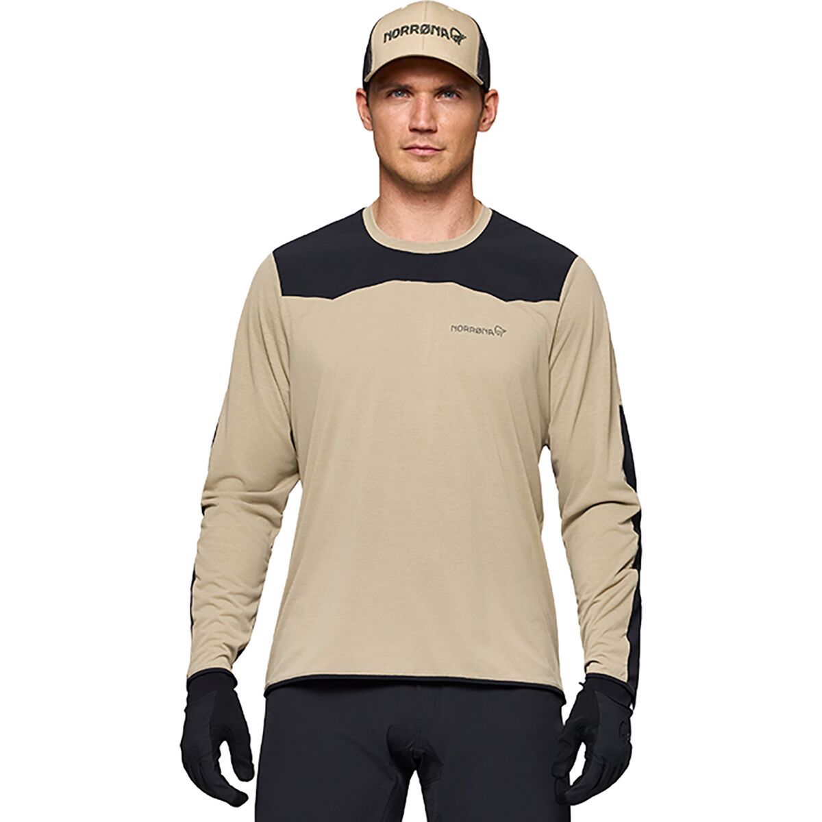 Image of Norrona Skibotn Equaliser Tech Long-Sleeve - Men's Winter Twig/Caviar Black, S