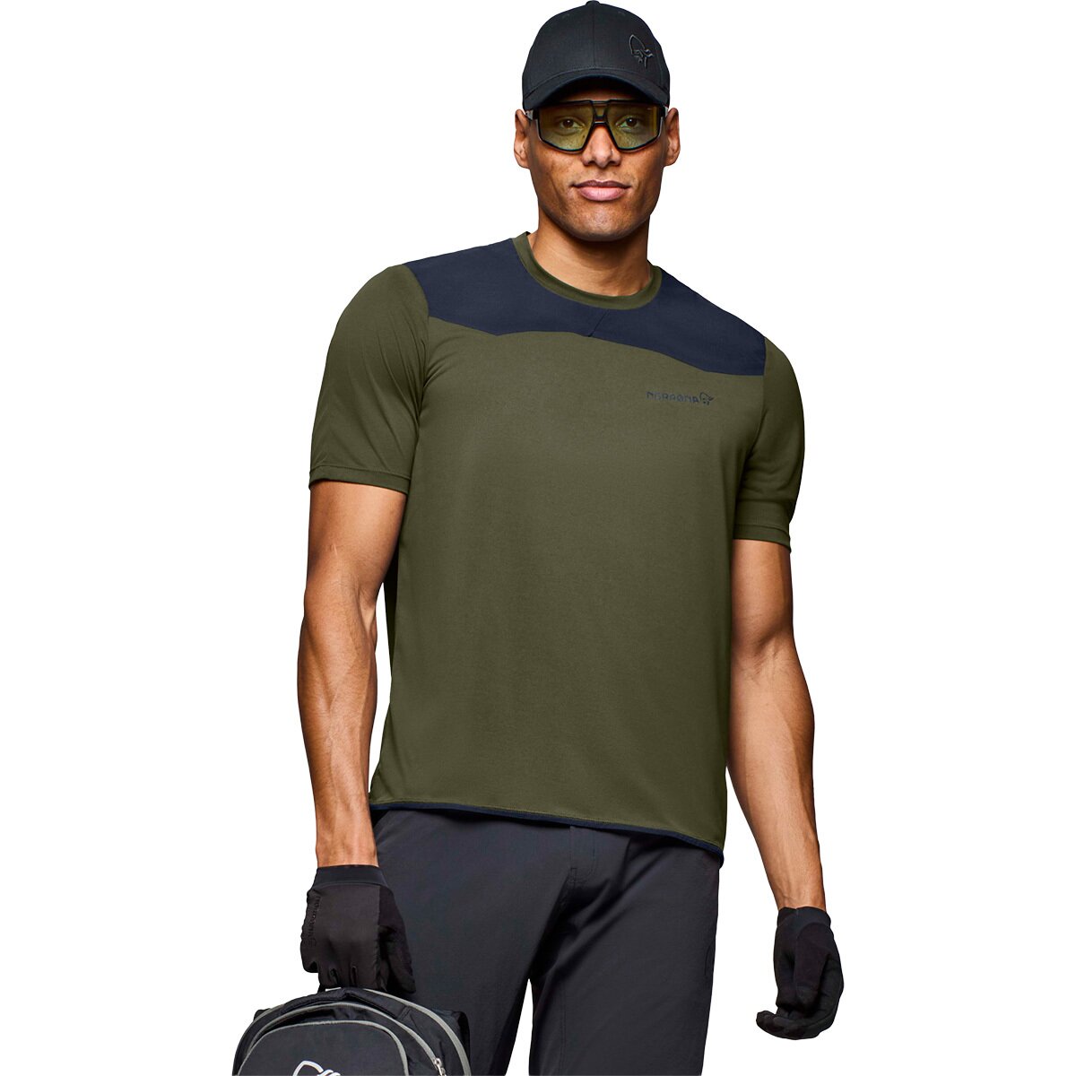 Image of Norrona Skibotn Equaliser Tech T-Shirt - Men's Olive Night, M