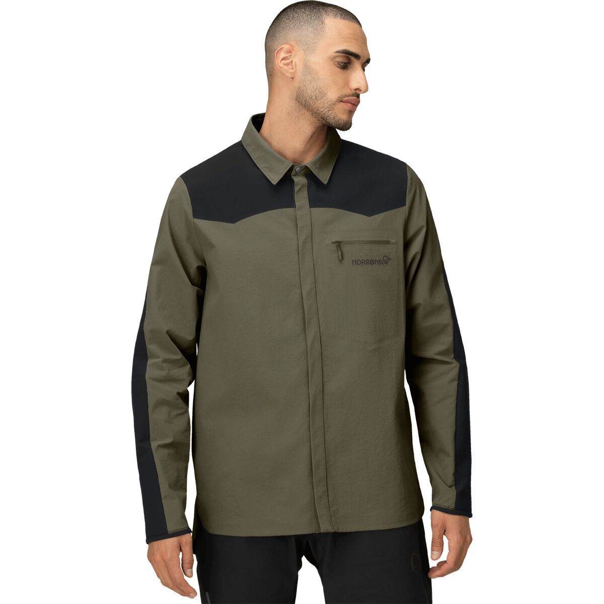 Norrona Skibotn Flex1 Shirt - Men's Olive Night, M